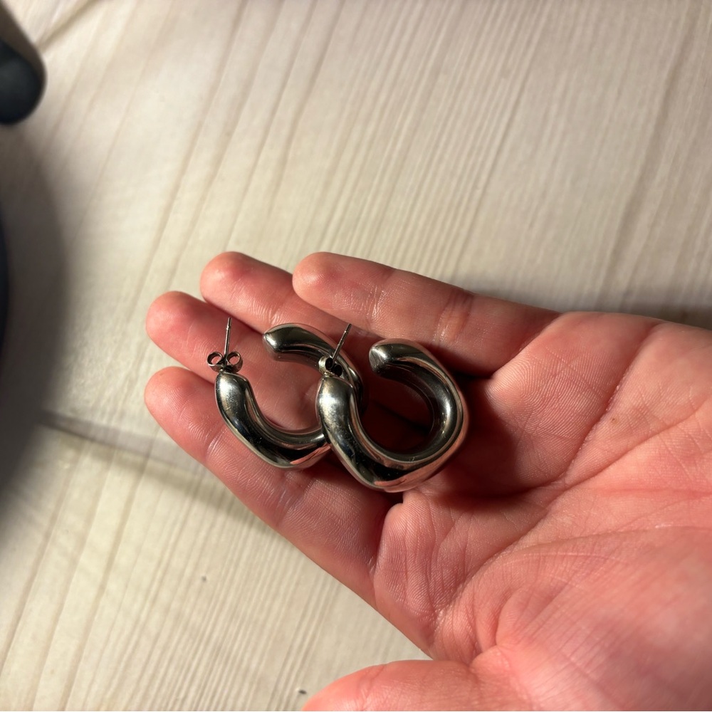 Silver Hoop Earrings